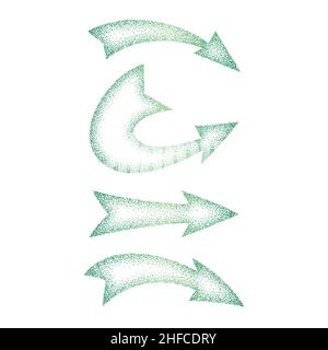 Stippling Arrow texture and backgrounds. Vector and Illustration. Stock Vector
