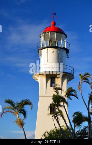 Diamond Head Lighthouse, Hawaii Stock Photo