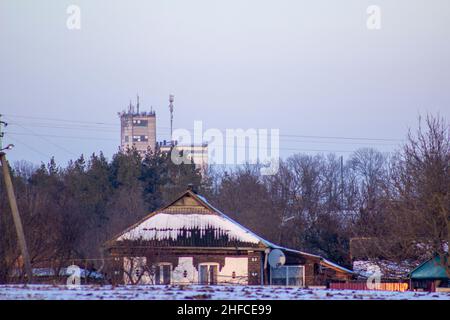 Large building in the background. Stock Photo