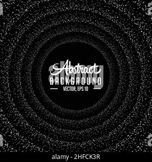 Grainy dot work circle texture and backgrounds. Retro halftone stippled backgrounds. Vector and illustrations. Stock Vector