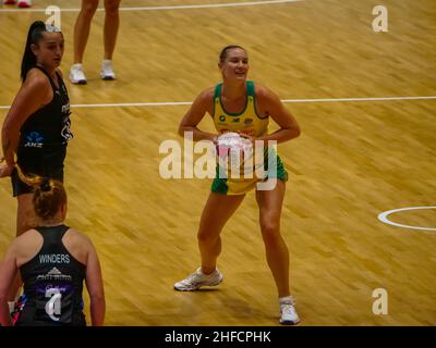 Netball Pic. Vector Courtney Bruce of Australia Diamonds looks on during Game 3 of the ...