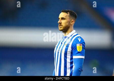 Hillsborough, Sheffield, England -15th January 2022 Lee Gregory (9) of Sheffield Wednesday - during the game Sheffield Wednesday v Plymouth Argyle, Sky Bet League One, 2021/22, Hillsborough, Sheffield, England - 15th January 2022  Credit: Arthur Haigh/WhiteRosePhotos/Alamy Live News Stock Photo