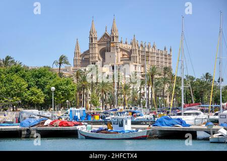 Palma Cathedral, Palma de Mallorca, Palma Municipality, Mallorca, Balearic Islands, Spain Stock Photo