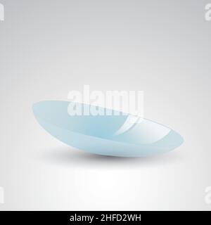 Contact lenses template, clear and close up look at contact lens. Vector illustration. Eps 10 vector file. Stock Vector