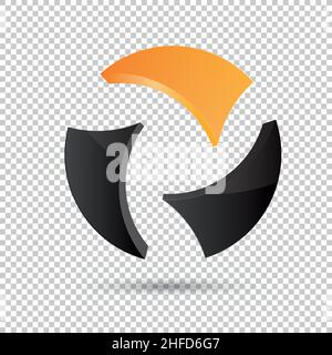 Abstract 3D circles business Logo design vector template. Corporate design. Vector illustration. Eps 10 vector file. Stock Vector