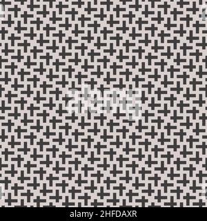 Cropping Criss Cross Symbol Seamless Background in Black and White Color. Vector Tileable pattern. Stock Vector