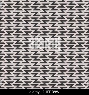 Zigzag Seamless Background in Black and White Color. Vector Tileable pattern. Stock Vector