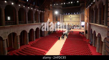 Bucharest, Romania - November 25, 2018: Consecration ceremony of Romania National Cathedral (Romanian People’s Salvation Cathedral) by Patriarchs of C Stock Photo