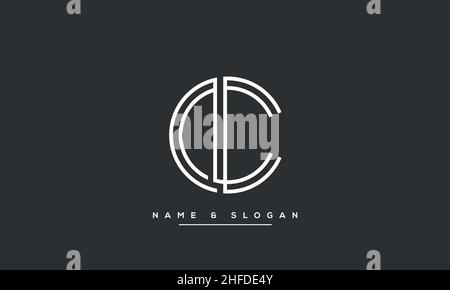 Modern abstract letter LC, CL logo design. Minimal LC, CL initial based icon vector Stock Vector