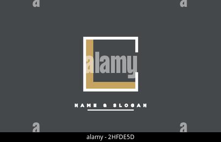 Modern abstract letter LC, CL logo design. Minimal LC, CL initial based icon vector Stock Vector