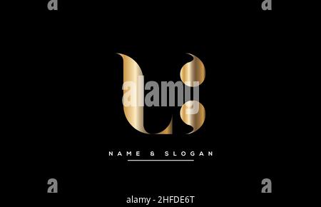 Modern abstract letter LC, CL logo design. Minimal LC, CL initial based icon vector Stock Vector