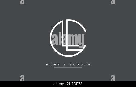 Modern abstract letter LC, CL logo design. Minimal LC, CL initial based icon vector Stock Vector