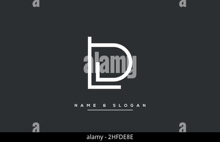 Modern abstract letter LD, DL logo design. Minimal LD, DL initial based icon vector Stock Vector