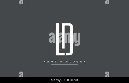 Modern abstract letter LD, DL logo design. Minimal LD, DL initial based icon vector Stock Vector