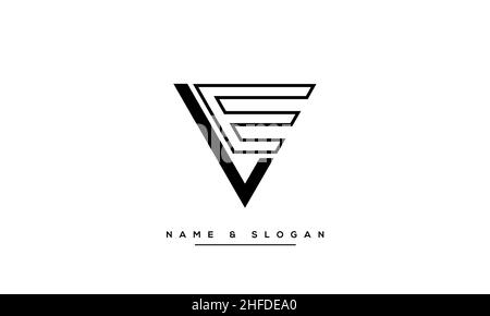 Modern abstract letter LE, EL logo design. Minimal LE, EL initial based icon vector Stock Vector