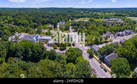 Wayland Town Hall Aerial View At 41 Cochituate Road In Historic Town 