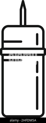 Toothpick box icon outline vector. Wooden stick. Tooth pick Stock Vector
