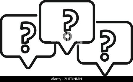 Chat request icon outline vector. Online form. File service Stock Vector