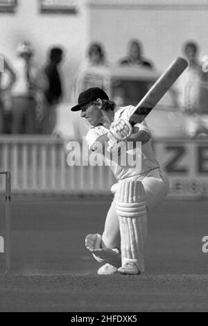 Barry Wood (Lancashire) batting, Worcs vs Lancs, John Player League, New Road, Worcester, England 3rd Sept 1978 Stock Photo