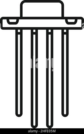 Voltage regulator icon outline vector. Electric stabilizer. Power transformer Stock Vector