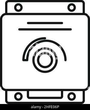 Voltage box icon outline vector. Electric regulator. Power stabilizer Stock Vector