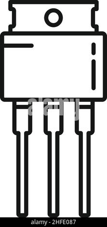Voltage diode icon outline vector. Electric regulator. Power stabilizer Stock Vector