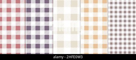 Vichy Seamless. Pastel gingham pattern. Background for Easter, wallpaper, blanket. Set of pastel pallet. Stock Vector