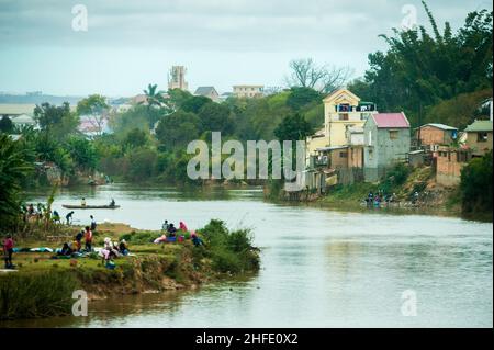 Antananarivo is the capital city of Madagascar, in the island’s Central Highlands. Stock Photo