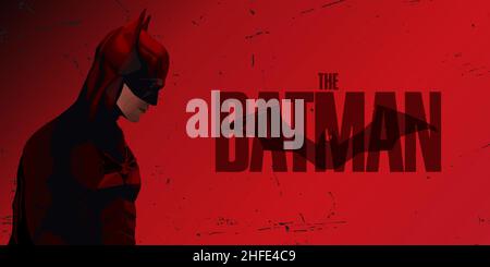 Batman the Superhero from the DC comics. Stock Vector