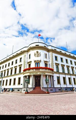 house of politics, the Hessischer Landtag in Wiesbaden Stock Photo