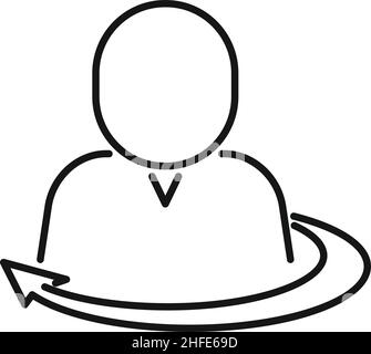 Adaptation icon outline vector. Adapt skill. Business change Stock Vector