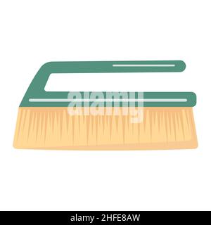 Brush for cleaning clothes, furniture and carpets, color isolated vector illustration. Stock Vector