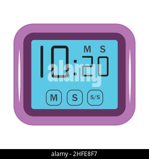 Kitchen timer, color vector isolated illustration. Stock Vector