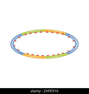 Fitness hoop for a slim figure color isolated vector in flat style, icon Stock Vector
