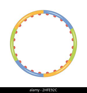 Fitness hoop for a slim figure color isolated vector in flat style, icon Stock Vector