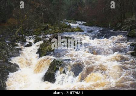 River Dee at the Bridge of Feugh near Banchory Stock Photo