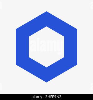 Chainlink logo. Vector icon. Crypto currency sign Stock Vector