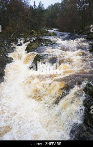 River Dee at the Bridge of Feugh near Banchory Stock Photo