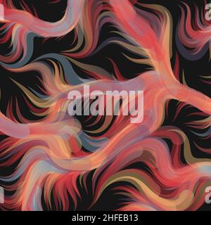 Abstract Perlinnoise Geometrical generative computational art illustration Stock Vector