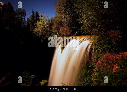 Duden waterfall park in Antalya city in Turkey Stock Photo