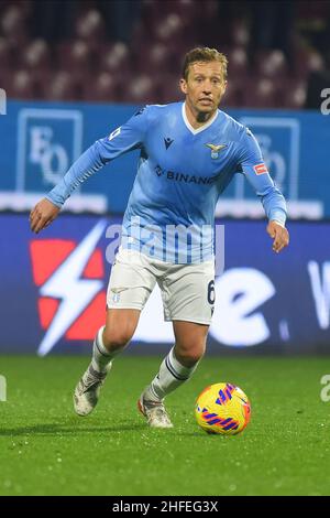 Lucas Leiva of SS Lazio in action during the Serie A football match between  SS Lazio and Cagliari Calcio. SS Lazio won 1-0 over Cagliari Calcio at  Stadio Olimpico in Rome, Italy,