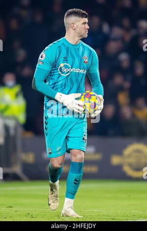 Southampton goalkeeper Fraser Forster during the English championship Premier League football match between Wolverhampton Wanderers and Southampton on January 15, 2022 at Molineux in Wolverhampton, England - Photo: Manjit Narotra/DPPI/LiveMedia Stock Photo