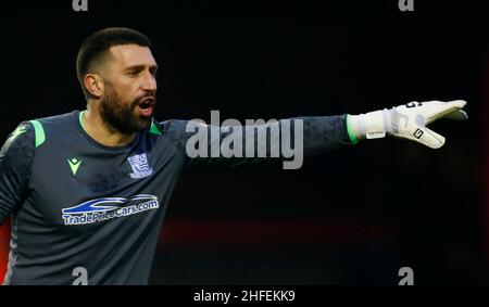 DAGENHAM, ENGLAND - JANUARY 15:Steve Arnold of Southend United  during FA Trophy Fourth Round between Dagenham and Redbridge and  Southend United at V