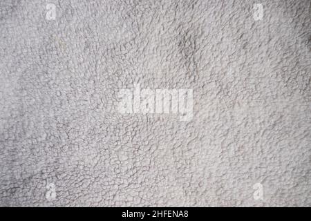 unfolded white quilt isolated on white background, white duvet, blanket, bedspread , top view, stock photography Stock Photo