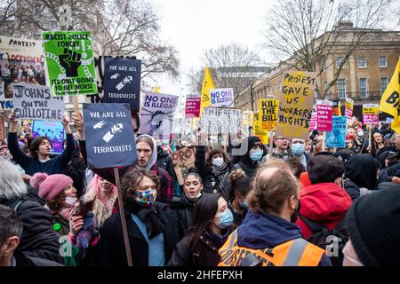 LONDON, UK Jan 15th. Kill The Bill protest in London this week as the ...