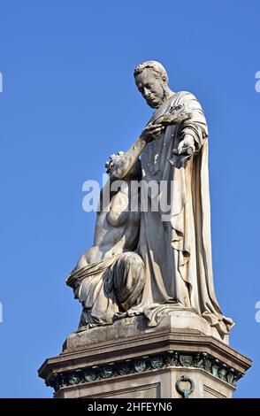 The statue of the Italian politician Camillo Benso Count of Cavour in the Carlo Emanuele II Square, also named  Piazza Carlina, Italy,, Stock Photo