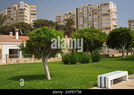 Park on the beach in Torrox in Andalusia,Spain,Europe Stock Photo