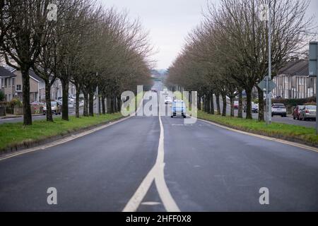 Limerick, Ireland-January, 15, 2022. View on the Brookville Ave street Stock Photo