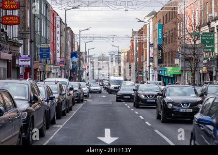 Limerick, Ireland-January, 15, 2022. View on the William Street Stock Photo