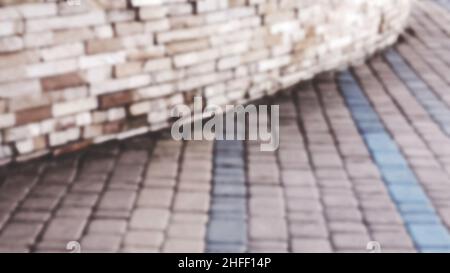 Abstract blurred background decorative paving slabs viewed at a slight angle Stock Photo